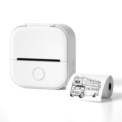 Mini Imprimante Portable Bluetooth Pour Étiquettes Et Photos Rose Blanc YONIS