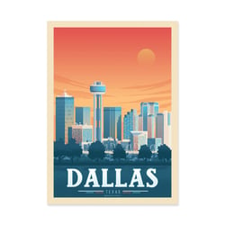 Affiche 30x40 cm - Dallas - Olahoop Travel Posters