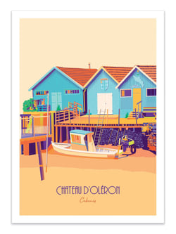 Affiche 50 x 70 cm -  Chateau d'Oléron - Artmoric