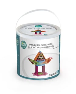 Baril de 100 Planchettes en bois - Sapin Malin