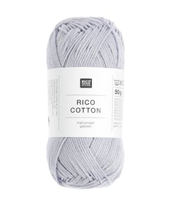 Coton à tricoter ou à crocheter Rico Cotton - Rico Design 406 Lavande