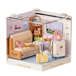 Petit Wagon - Book Nook Kit DIY - Maquette 3D Bois Miniature Train - Serre-Livres