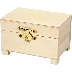 Coffret à bijoux en bois - 6 x 9 x 6 cm
