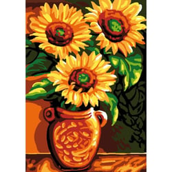 Princesse - Canevas antique Les tournesols 32x50 cm