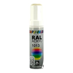 Stylo de retouche peinture acrylique - Blanc - RAL 1013 - Tous supports - Duplicolor