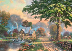 Puzzle 1000 pièces - Puzzle en bois - Le Vieux Moulin à Eau - Schmidt Spiele