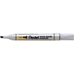Lot de 12 marqueurs tableau blanc effaçables - PENTEL - Pointe biseautée moyenne - Noir