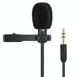 Microphone Lavalier Condensateur Léger 360° Pour PC Et Téléphone Noir YONIS