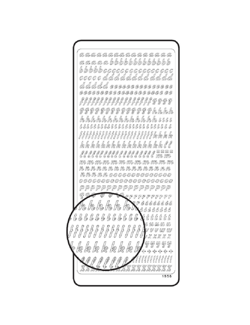 Planche de stickers peel off doré "alphabet minuscule"