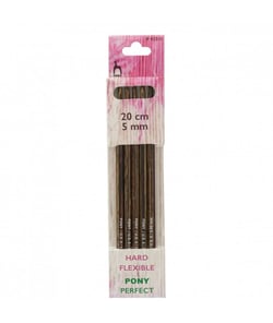 Aiguilles doubles pointes 20cm bois Perfect du N°3 au N°10 - Pony taille n°5