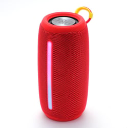 Enceinte Bluetooth Portable LED Colorée Subwoofer Outdoor Camouflage Avec Technologie Sans Fil Rouge YONIS
