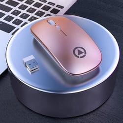 Souris Sans Fil Silencieuse 1600DPI 3 Modes Ajustables USB 2.4GHz 10m 70g Rose YONIS