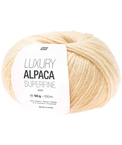 Fil de laine à tricoter LUXURY ALPACA Superfine Aran - Rico Design 19 Vanille Ecru