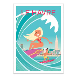 Affiche 30x40 cm - Le Havre Normandie V5 - Raphael Delerue