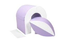 Set de 2 blocs en mousse lilas - Velinda - Blanc
