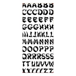 1 planche de stickers autocollants peel off doré ALPHABET 6201