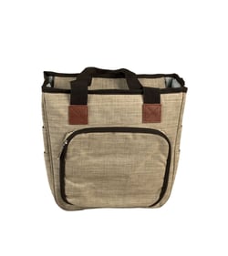 Sac tricot marron antilope 23x26x14cm