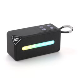 Enceinte Bluetooth Portable Extérieure Sans Fil Avec Lumière LED Atmosphère Noir YONIS