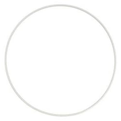 Cercle nu en métal, d 8 cm, blanc, 1 pièce
