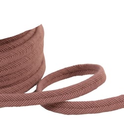 Double cordon fils 10mm vieux rose au mètre