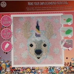 Kit broderie diamant emoji lama - diamond painting - loisirs creatifs