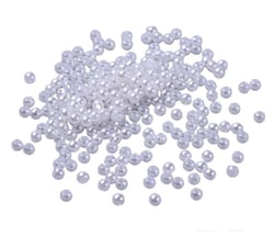 500 Perles nacrées Blanche Acrylique Diamètre 3 mm - Creation DIY