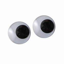 Yeux mobiles Vaessen Creative - Plastique - M51933 - Blanc-noir - 20 mm