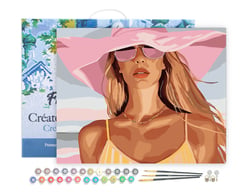 Peinture par Numéro Figured'Art avec Cadre - Charme d'une journée ensoleillée - Kit de Loisir Créatif DIY Numéro d'Art Complet - 40x50cm toile tendue sur châssis