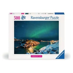 500p puzzle Lumieres de Norvege - Nathan Jeux - Bleu