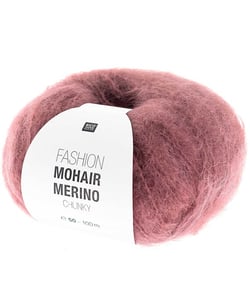 Laissez-vous Envelopper de Luxe : Pelote de Laine FASHION MOHAIR MERINO CHUNKY - Rico Design 05 Rose