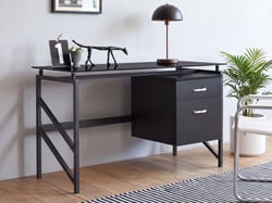 Bureau MDF Noir MORITON - 117x57x76- Beliani