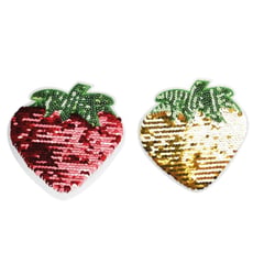 MégaCréa DIY - Patch sequins double-face Fraise 10 x 10 cm