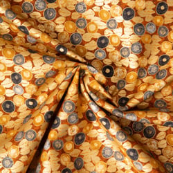 Tissu Gustav Klimt Grains dorés sur fond Noir