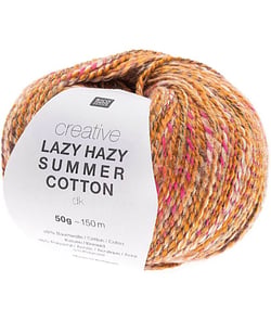 Pelote de coton à tricoter Creative LAZY HAZY SUMMER COTTON - Rico Design 03 Jaune
