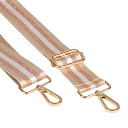 Bandoulière sangle bicolore 40x140cm beige/bronze