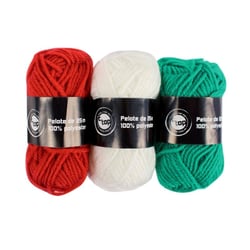 MégaCréa DIY - Laine Assortiment de couleurs de Noel 4 pièces