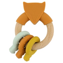 Anneau d'activite en silicone bois – Mr.Fox - TRIXIE BABY - Orange