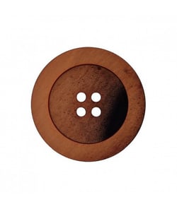 Carte de 3 boutons Fantaisies Marron 4 trous 18mm - Union Knopf Marron