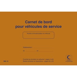 Carnet de Bord pour Véhicules de Service 64 Pages 150 x 215 mm Orange