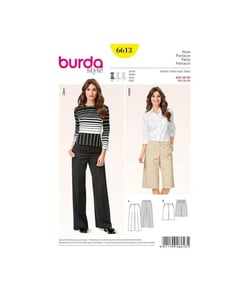 Patron Burda 6613 Pantalon et bermuda du 36 au 50 taille n°FR 36-50