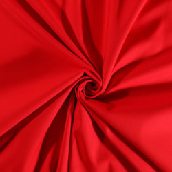Tissu Coton Satiné extensible Rouge