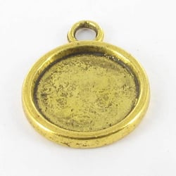 MégaCréa - Médaillon en métal rond Modèle intermédiaire Doré