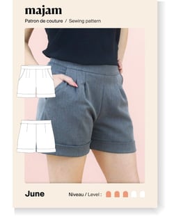 Patron couture short a revers - June