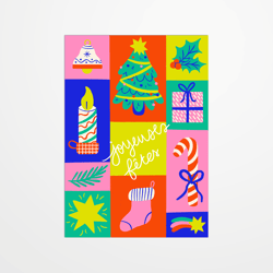 Carte postale - Cokiyette - Joyeuses fêtes - 14,8 x 10,5 cm - Made in France