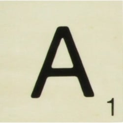Grande lettre en bois façon scrabble 10 cm Lettre A