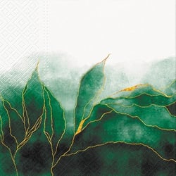 Lot de 4 serviettes en papier découpage collage 33 cm FEUILLAGE ABSTRAIT D 100