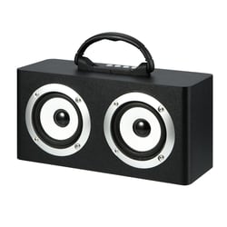 Enceinte Bluetooth Sans Fil Portable Puissance 10W Bois Autonomie 3-6 Heures Noir YONIS