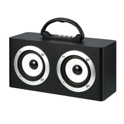 Enceinte Bluetooth Sans Fil Portable Puissance 10W Bois Autonomie 3-6 Heures Noir YONIS