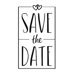 Tampon "Save the Date", 5x8cm