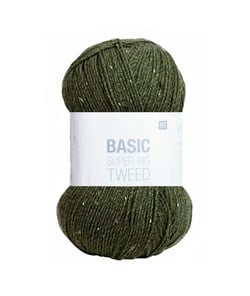 Découvrez la Polyvalence de la Pelote de Laine Basic Super Big Tweed Aran 400GR de Rico Design Vert (07)